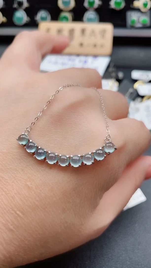 套链银S925镶嵌翡翠1