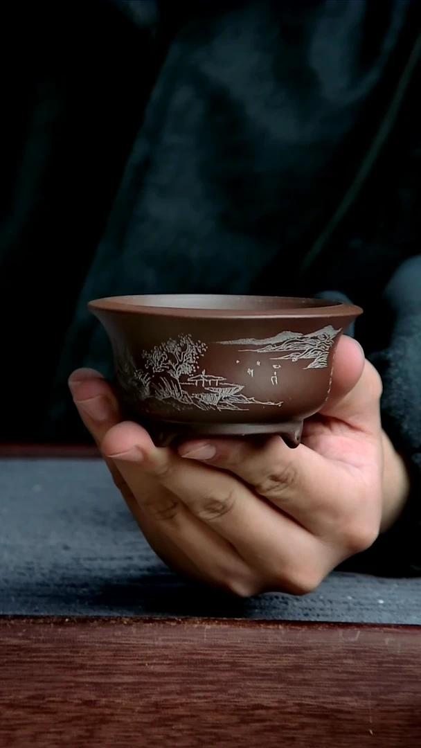 紫砂花盆7.5*3.5内径紫砂花盆