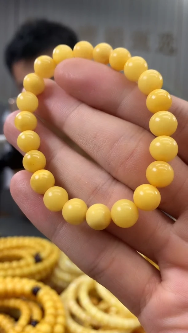 未镶嵌蜜蜡裸石手串