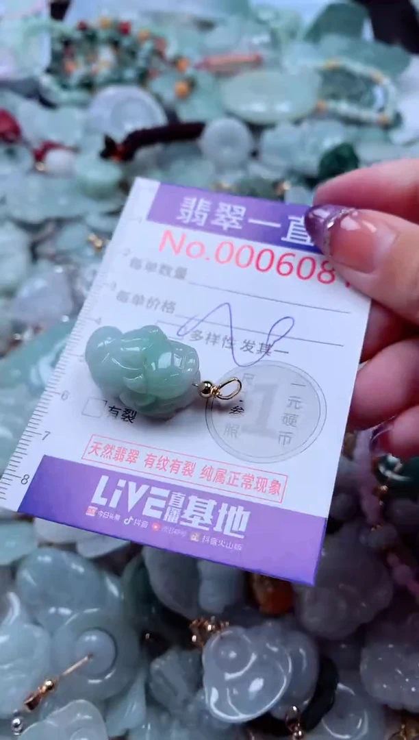 翡翠未镶嵌吊坠(不含链)6081