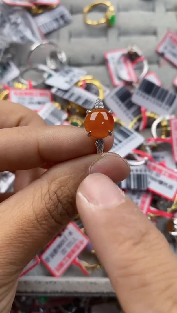 银S925镶嵌戒指翡翠333              5