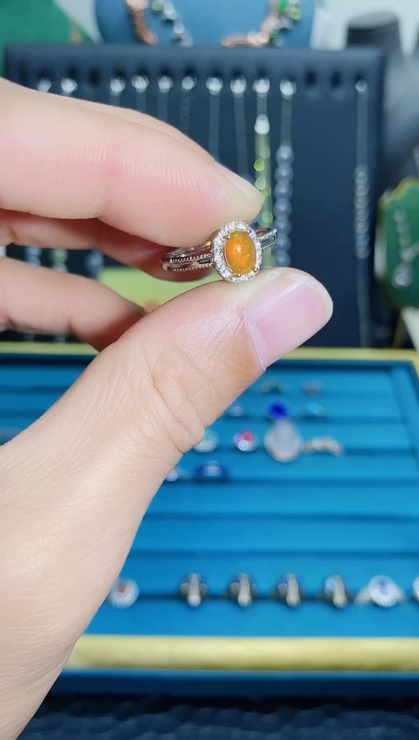 【闪购商品】欧泊戒指银S925镶嵌11211