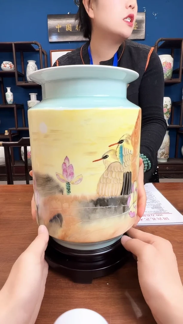 摆件瓷红色官窑-17