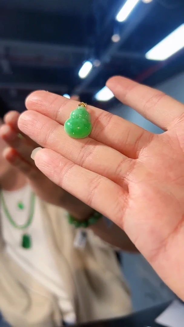 【闪购商品】翡翠颈饰18K金镶嵌缅料A货/支持复检/一件