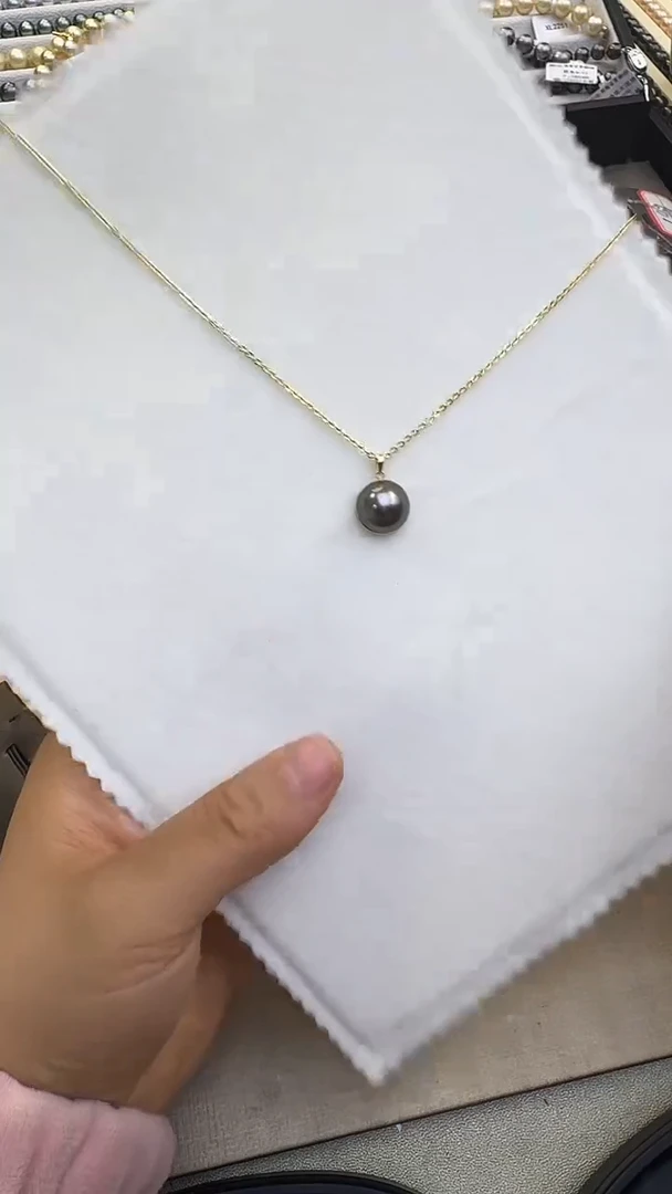 18K金镶嵌吊坠(不含链)拼合珍珠（马贝珠） DZ3114