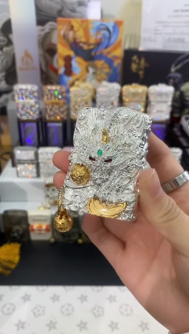 铜灵动貔貅礼盒礼袋油+火石