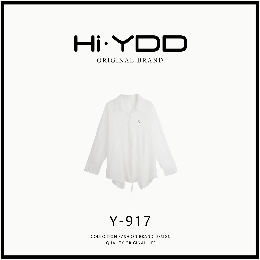 YDD•「Y-917」夏季松弛度假风微透长袖衬衫防晒上衣XZ-8325