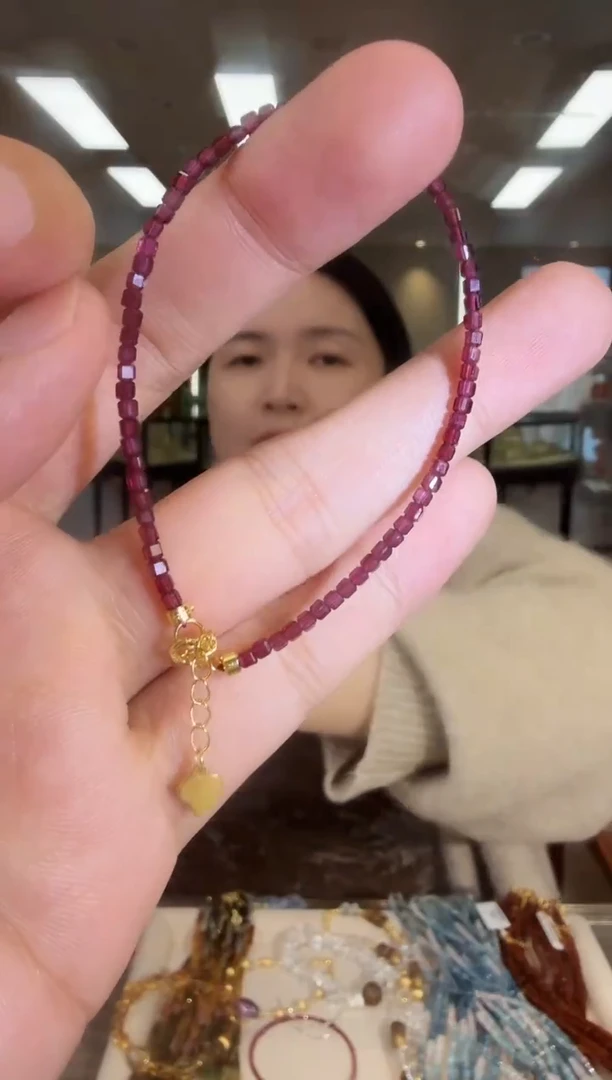 银S925镶嵌手链石榴石03