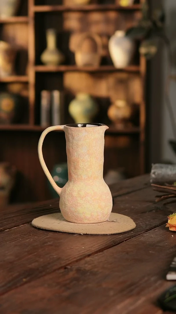 摆件14-370 陶瓷花器高22口径9