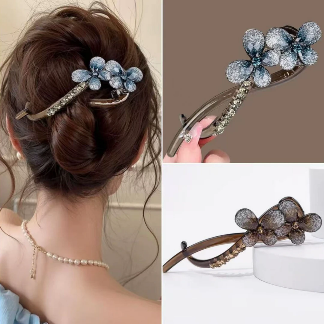 诗泊雅 轻奢女法式弹簧夹千金风极简风发夹少女风头饰百搭