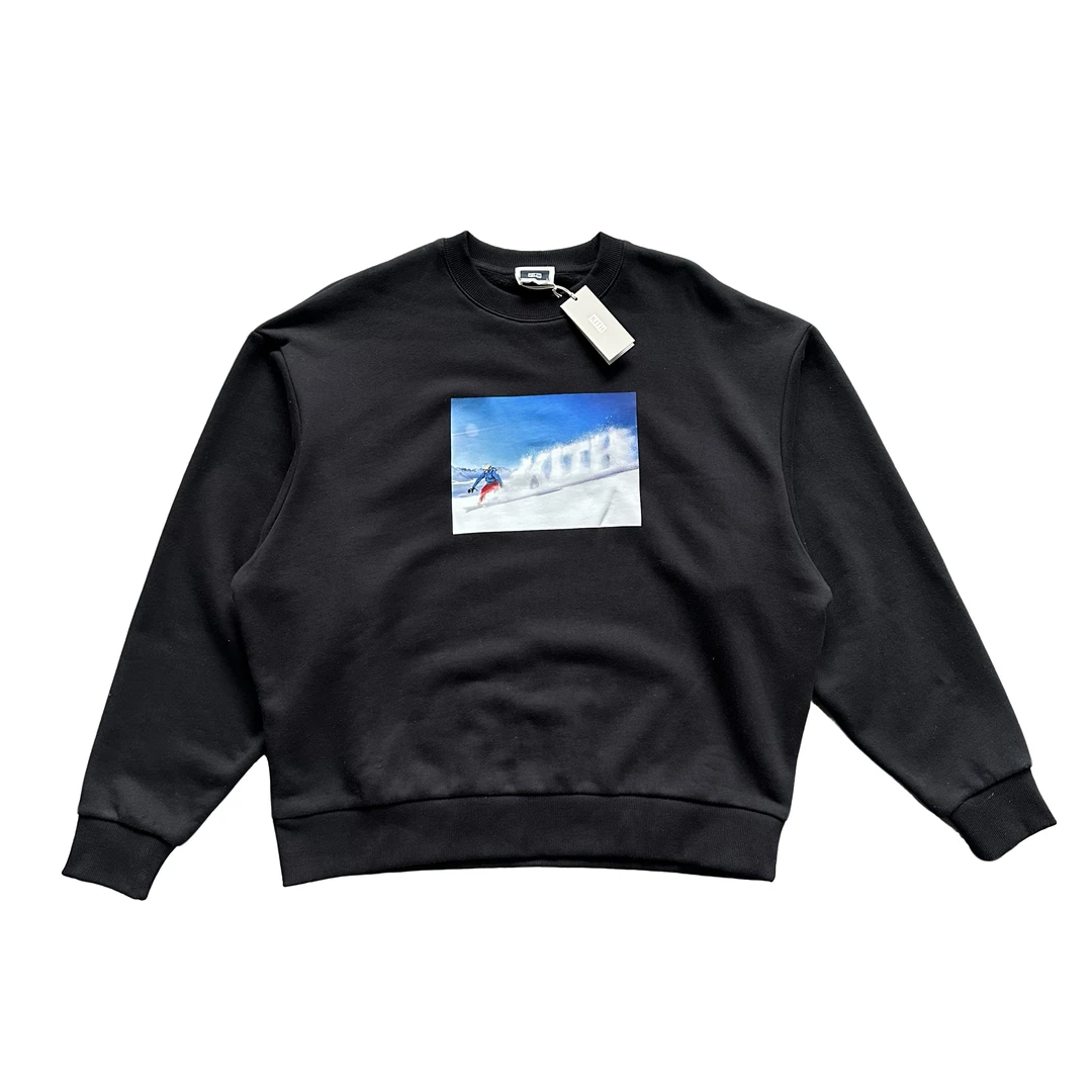 【官方正品】Kith 滑雪 经典圆领套头长袖卫衣