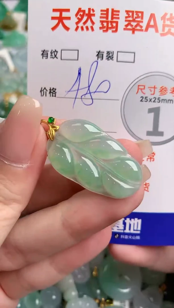 翡翠18K金镶嵌颈饰0581369596