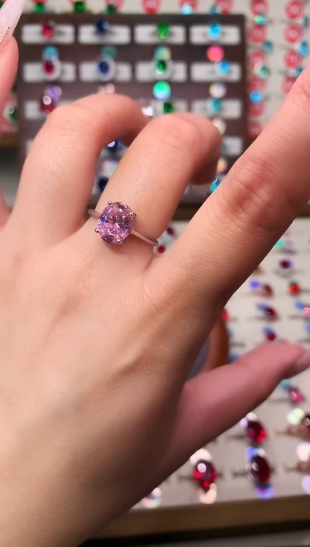 戒指蓝宝石银S925镶嵌8*10 银托