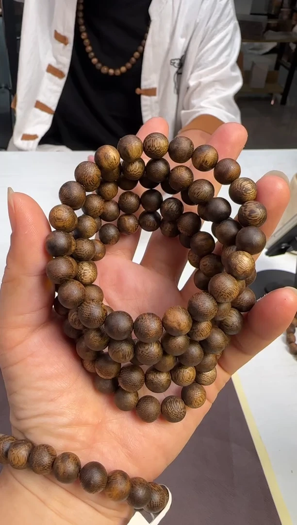 手串沉香99沉海南老白棋9mm5g+多样性发1