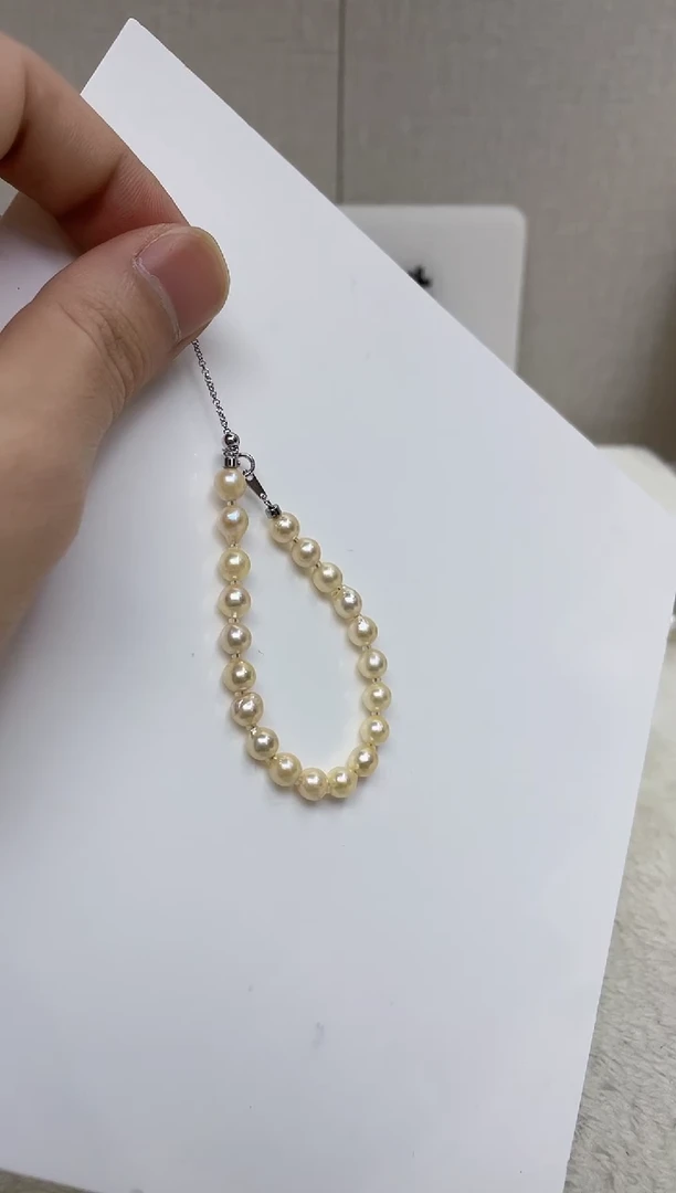 银S925镶嵌手链海水珍珠