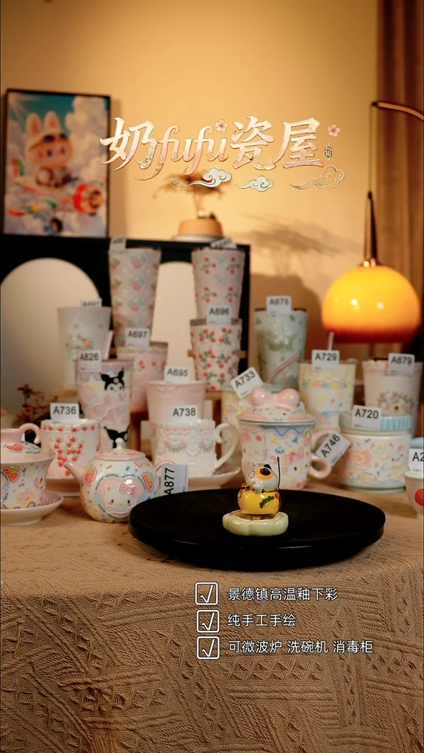 景德镇高温釉下彩立体釉创意瓷