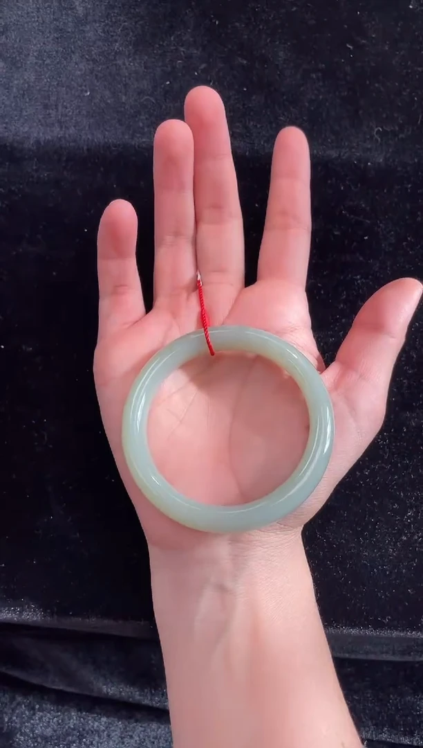 未镶嵌手镯和田玉新疆且末料56-57圈口手镯女