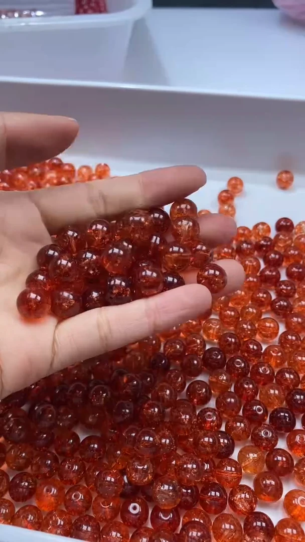 颈饰未镶嵌水晶A803-红色碧玺满天星10mm*10颗