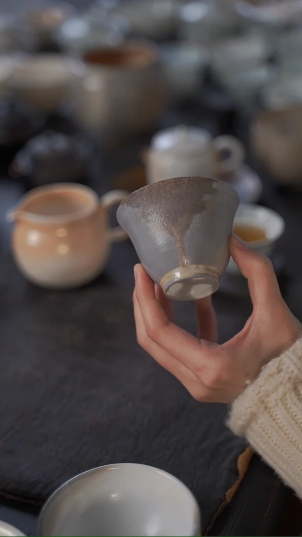 【闪购商品】壶大合小满 柴烧杯一个