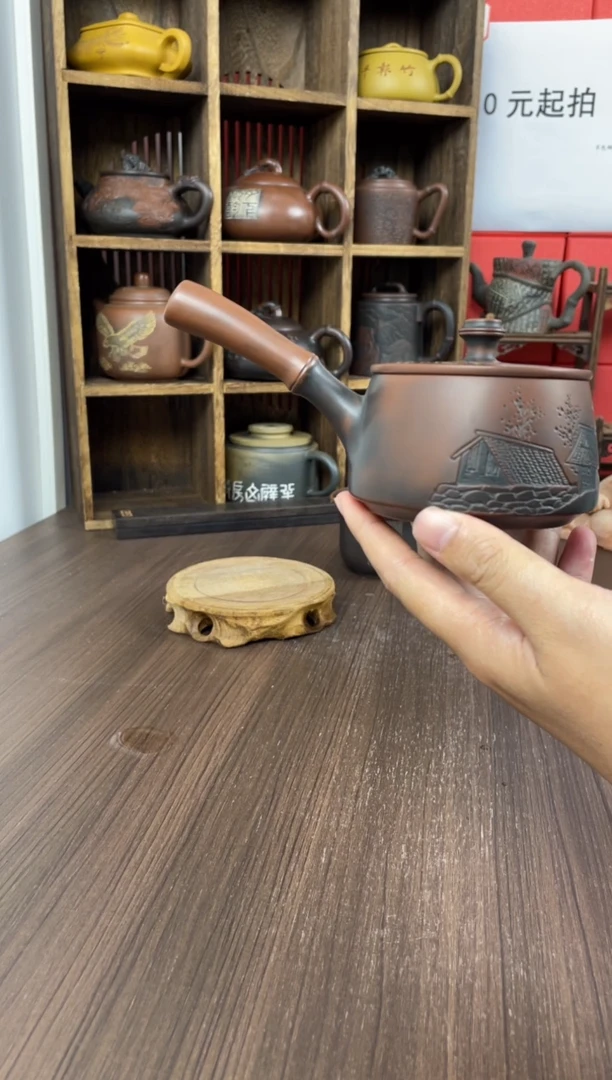 钦州坭兴陶手工壶直播（钟）