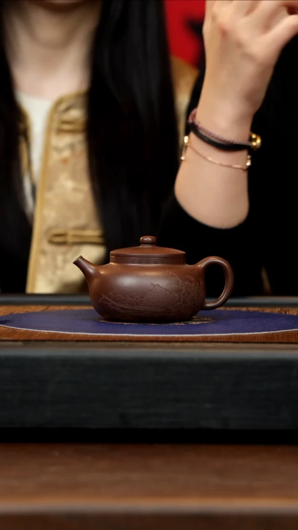 【闪购商品】紫砂茶壶WYS 底槽清 邀月 175cc