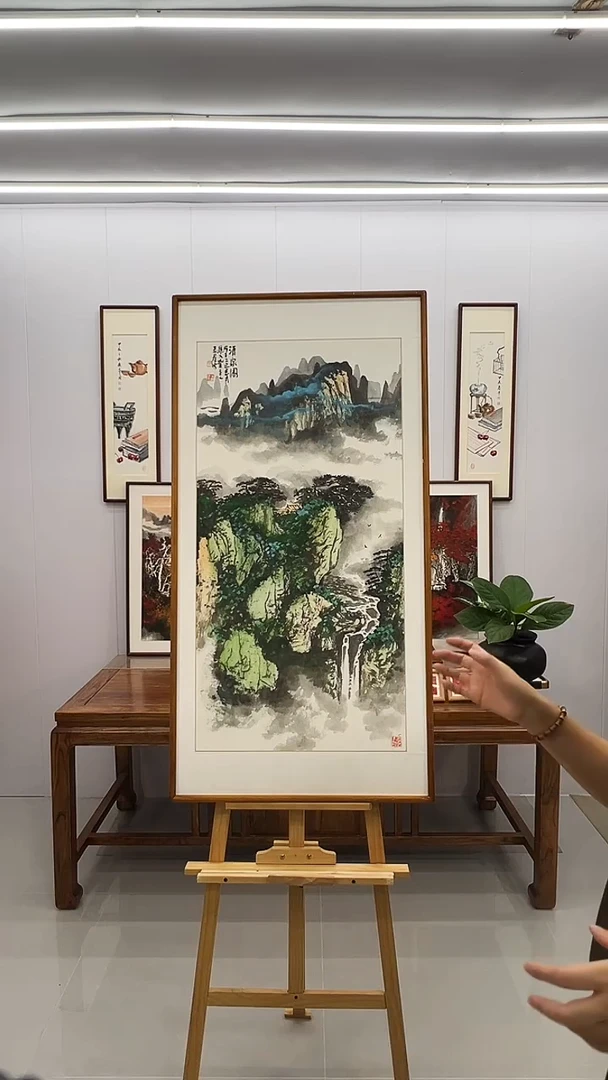 国画隗寿群 120*60 清泉图