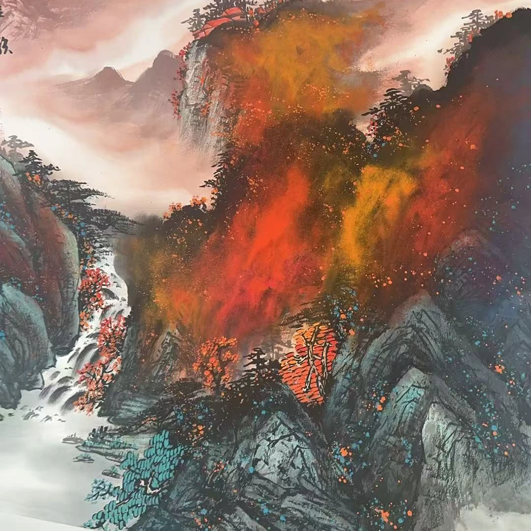 （太白）花鸟书法精品作 品秋韵图成品国画