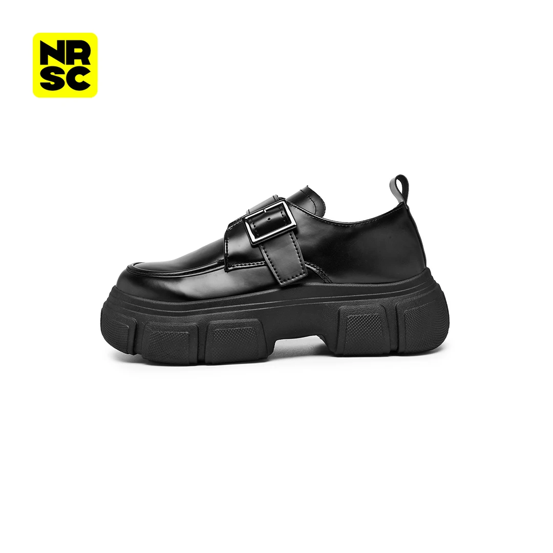 NewRockStarChoppa"轮胎底系列"CleanFIt大头德比鞋 顶男增高皮鞋