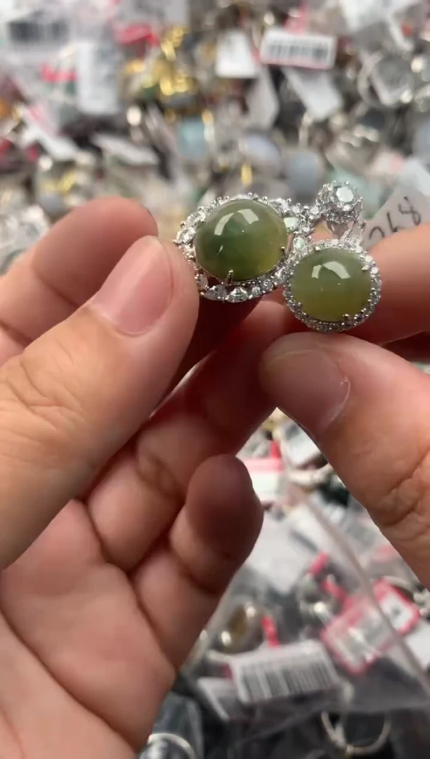 银S925镶嵌戒指翡翠88888   3