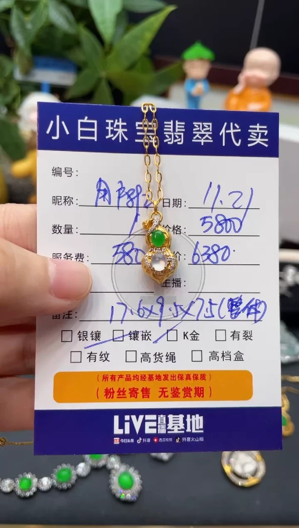 套链18K金镶嵌翡翠用****0套链