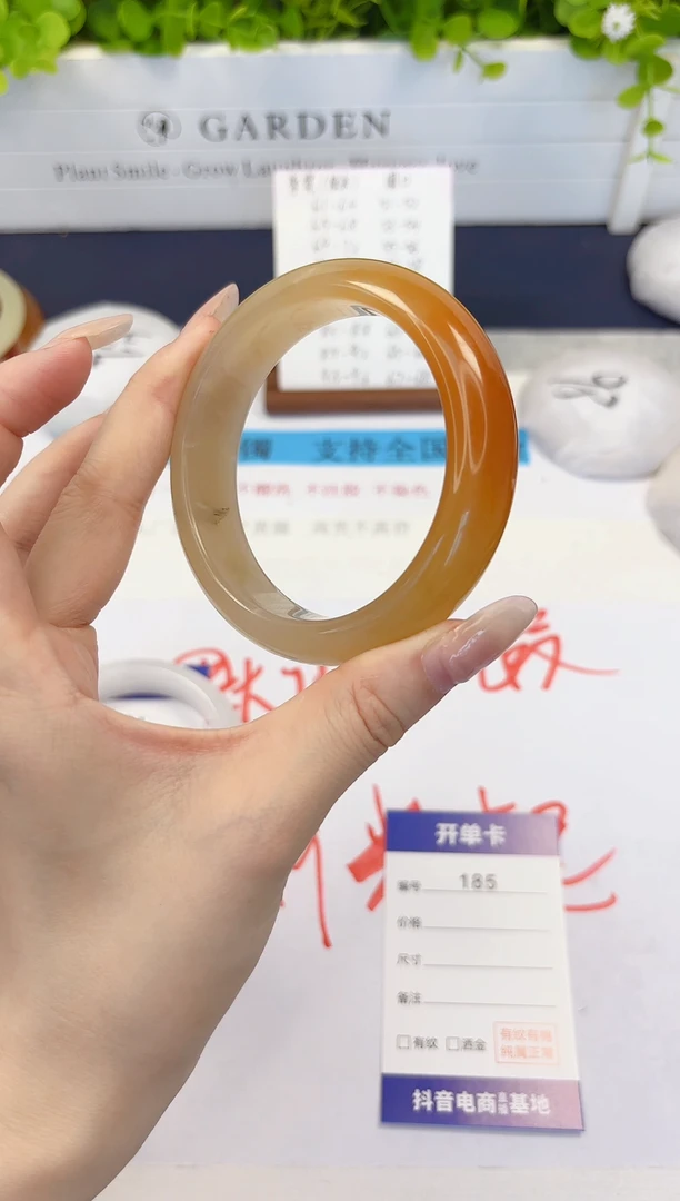 石英质玉手镯未镶嵌185-财气镯-圈口59