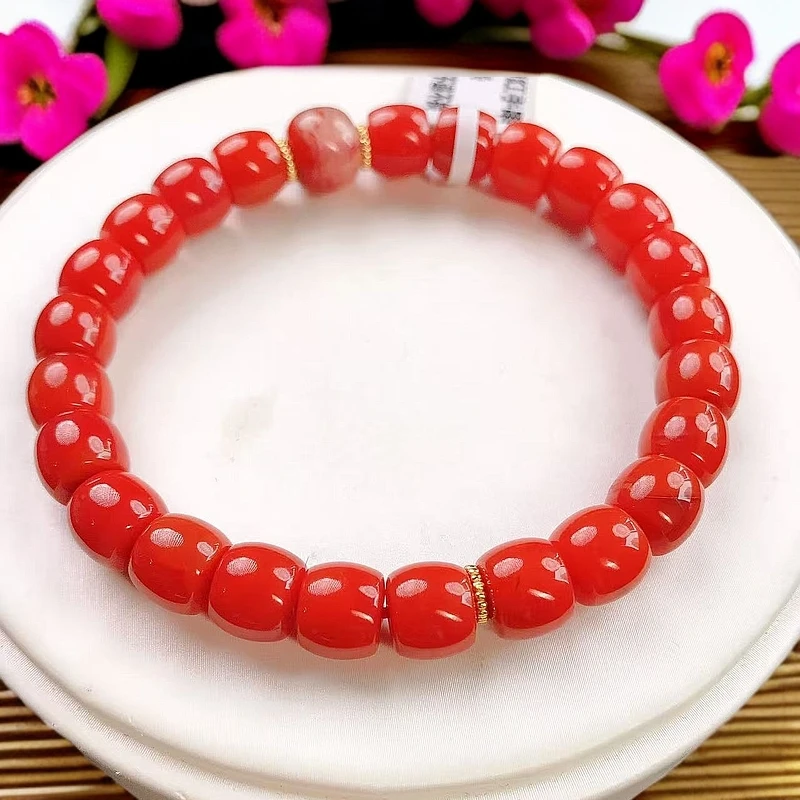 【云飞珠宝】满肉南红DIY收藏级8mm手串