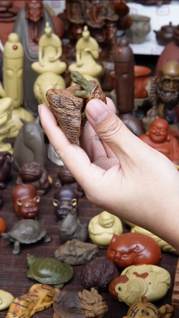 紫砂茶宠无*舞林栖阁紫砂小乌龟香插