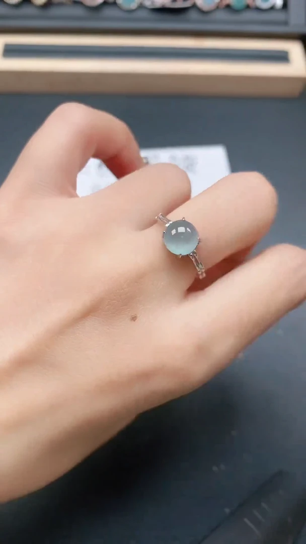 银S925镶嵌戒指翡翠11111