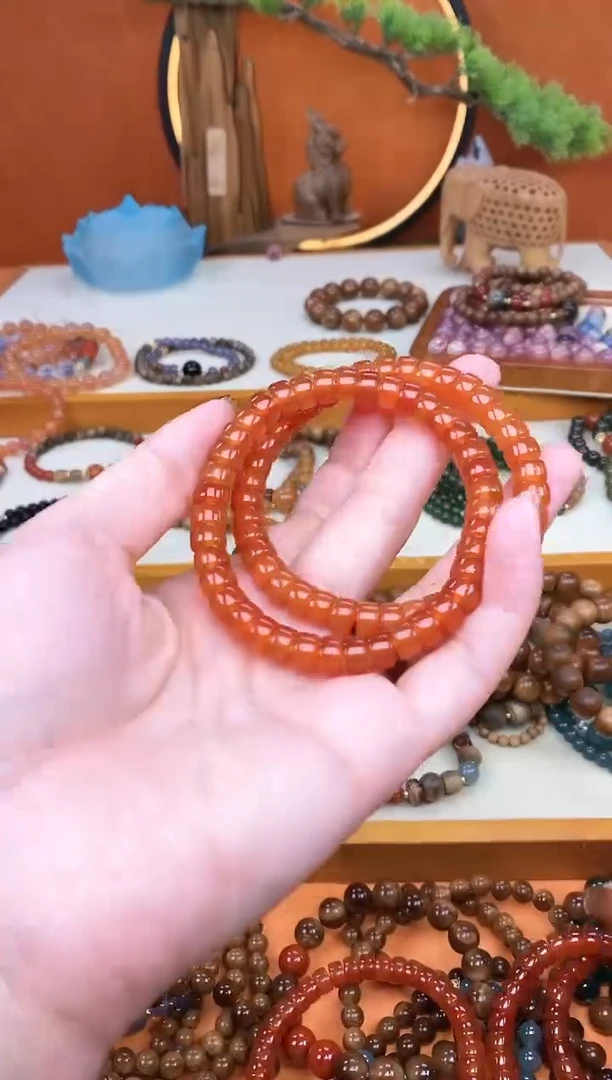 【闪购商品】玛瑙/玉髓手链未镶嵌单圈玛瑙片片手串