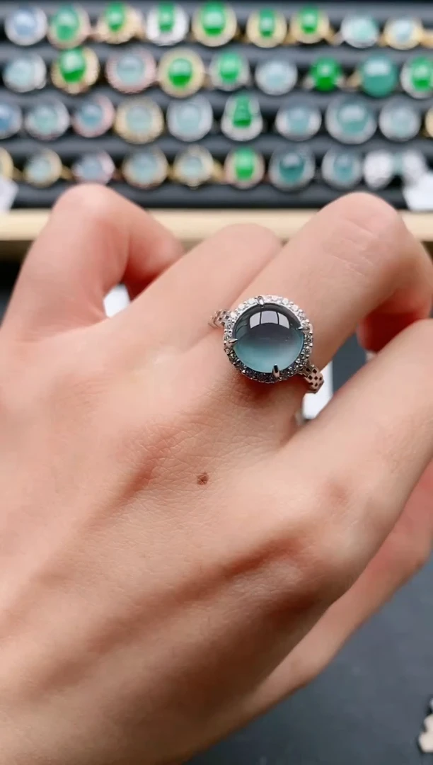 【闪购商品】翡翠戒指银S925镶嵌11111111