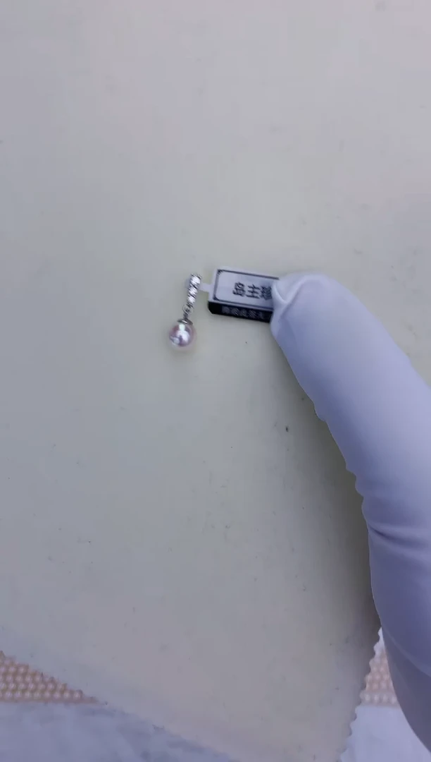 银S925镶嵌饰品海水珍珠设计款吊坠