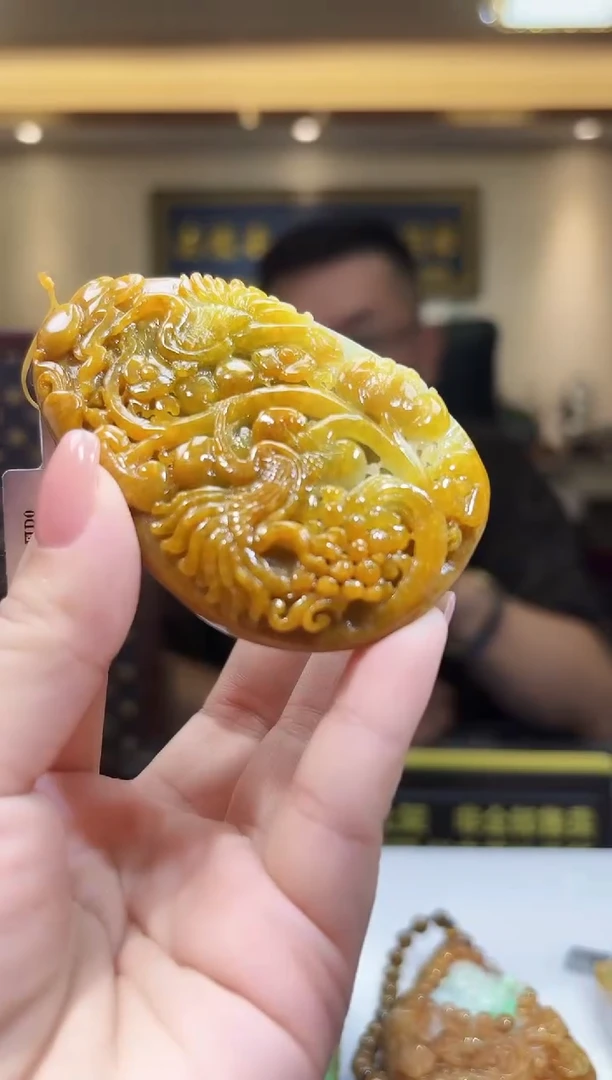 未镶嵌定制翡翠37/0916/C/发其一件/花鸟