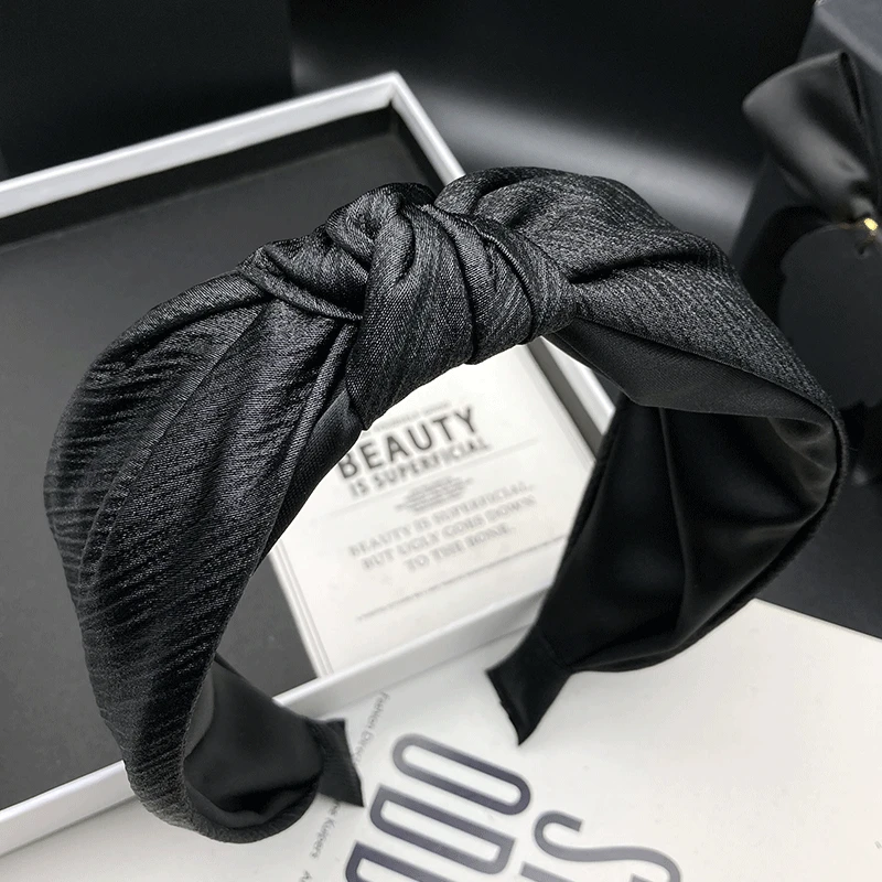 新款发卡休闲风气质发箍中国风头饰百搭2025发饰女士黑色打结简约