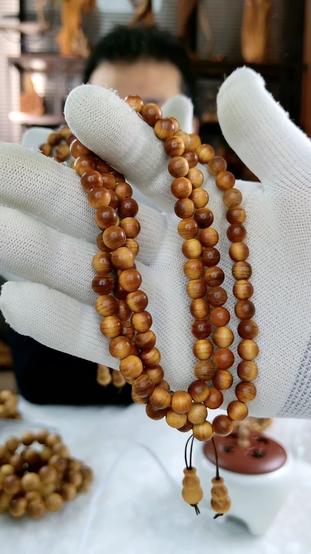 柏木（崖柏）手串/手链太行陈化崖柏满红油0.8多圈108颗崖柏手串