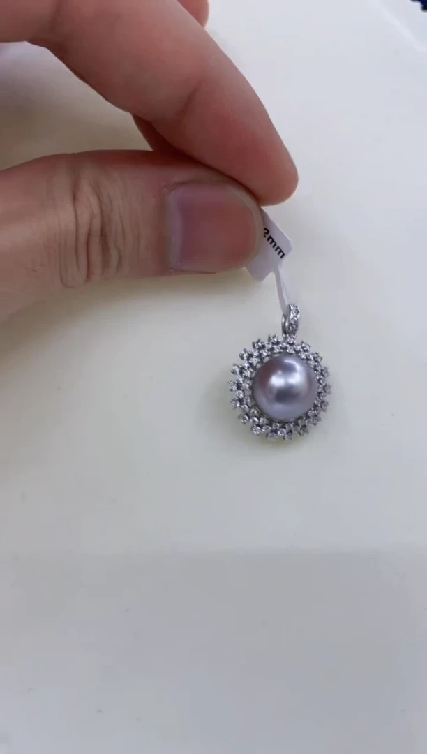 银S925镶嵌颈饰海水珍珠