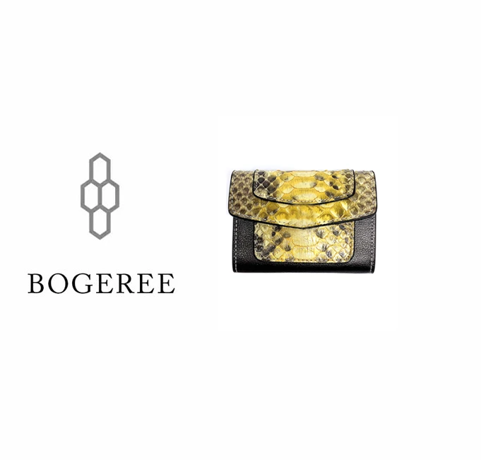 【BOGEREE】漫漫 · 手工高定蛇皮轻奢手提包 EE3019黄金蟒 卡包