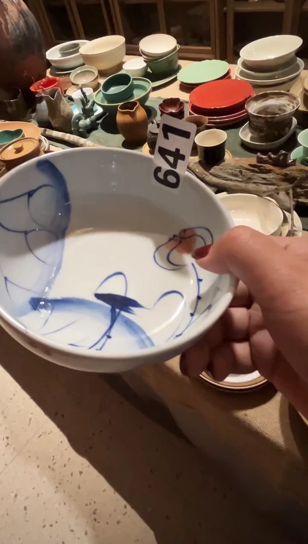 瓷片咖****?641手绘立边碗