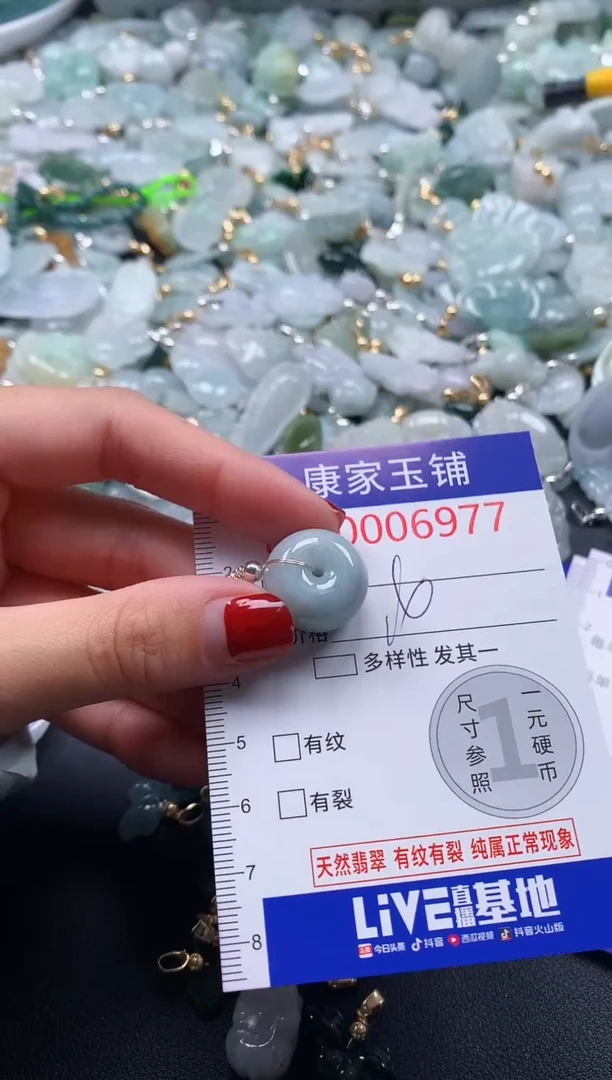翡翠未镶嵌吊坠(不含链)6977
