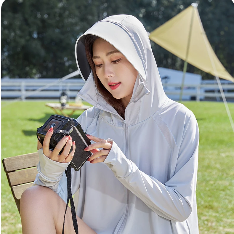 防晒衣女款夏季薄防紫外线透气upf50+大帽檐遮脸一体2025新防晒服