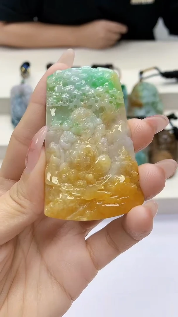 未镶嵌定制翡翠4917ty-毛货挂件46