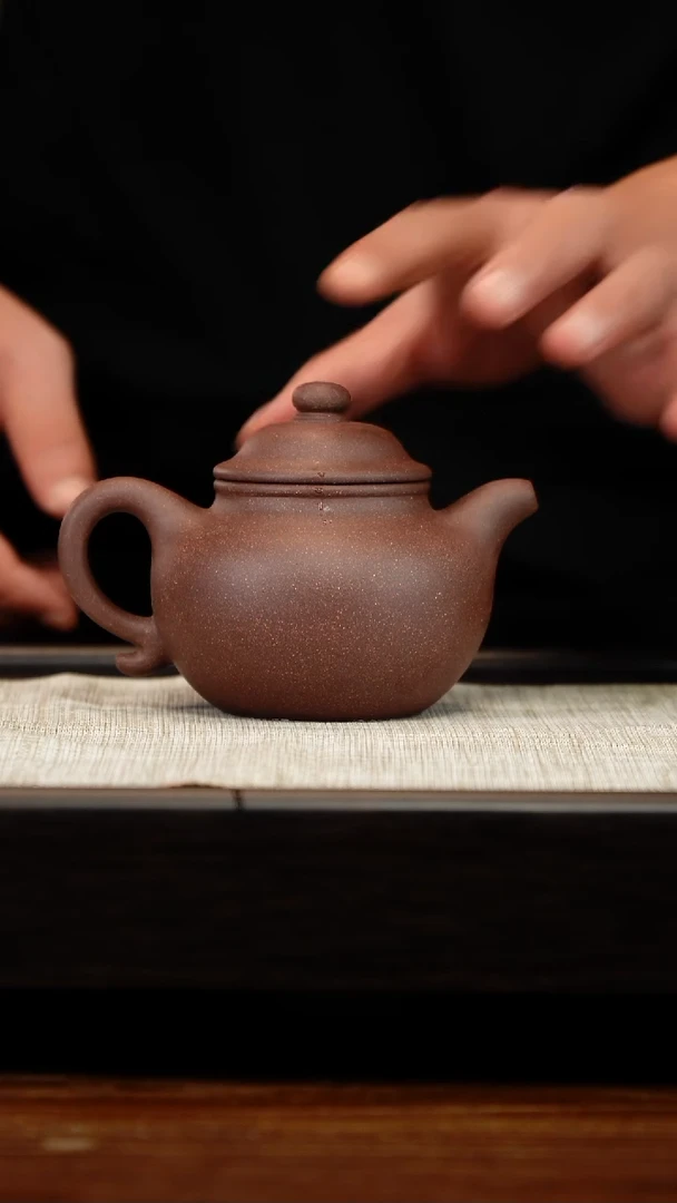 茶壶紫砂紫泥莲子