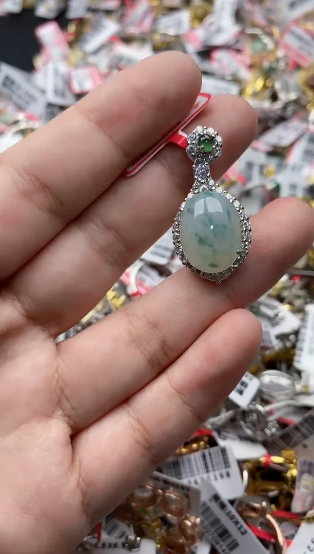 【闪购商品】翡翠戒指银S925镶嵌44444---8