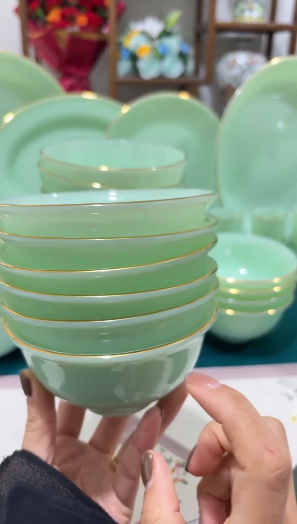 4.5英寸玉瓷碗6个口径11.5厘米