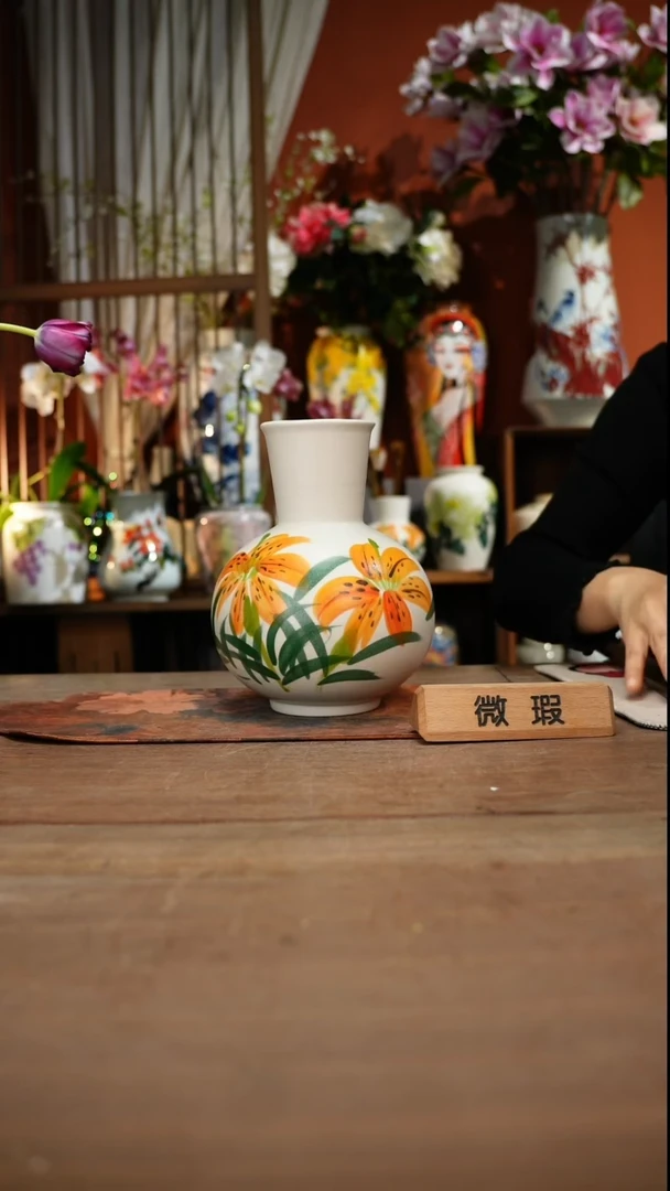 当代高温釉下彩手绘陶瓷餐具